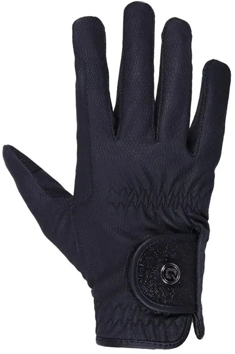 QHP Glitz Rijhandschoenen XL - Zwart - afbeelding 6 van 6