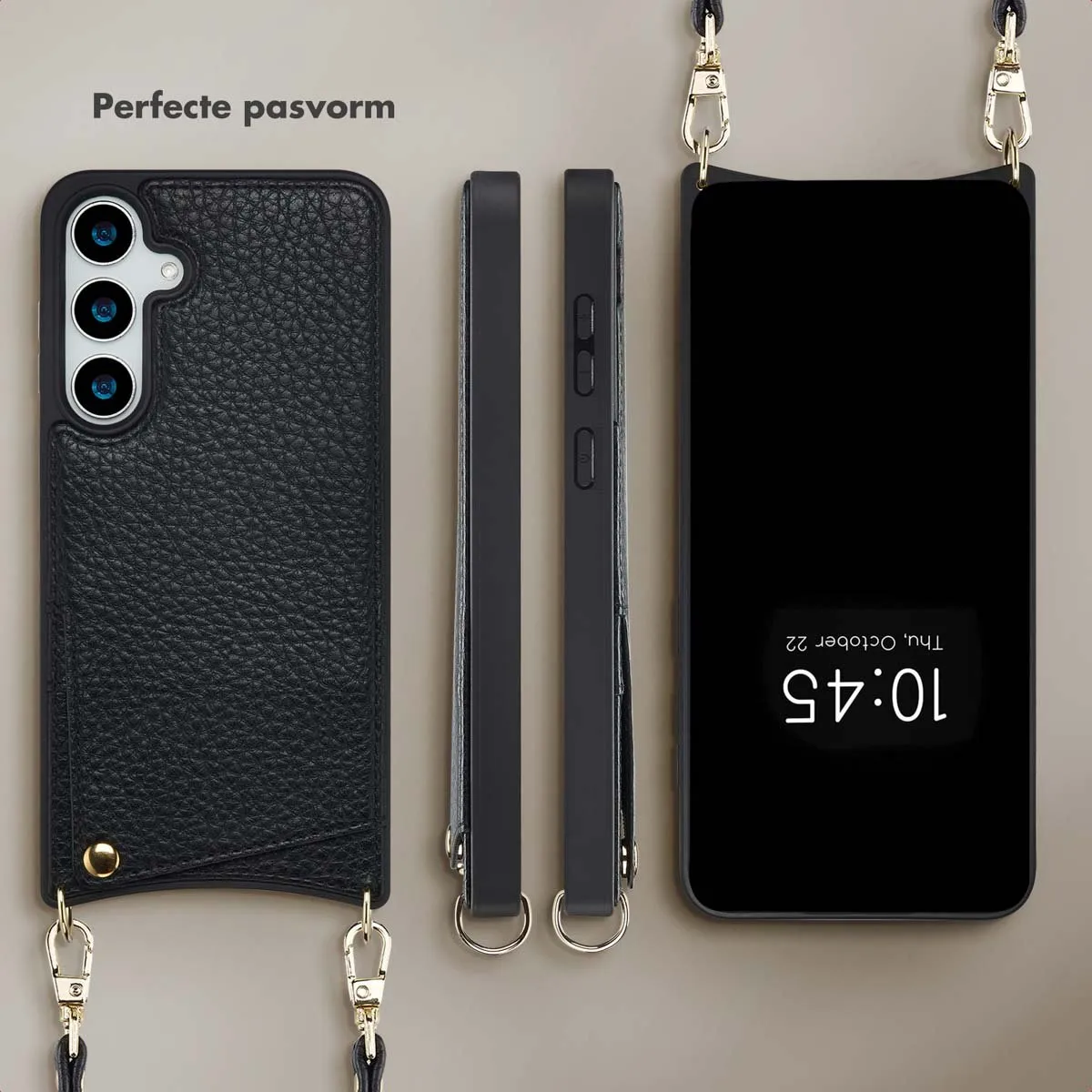 Selencia Hoesje Samsung Galaxy S24/S25 Plus - 2 Pasjes - Zwart