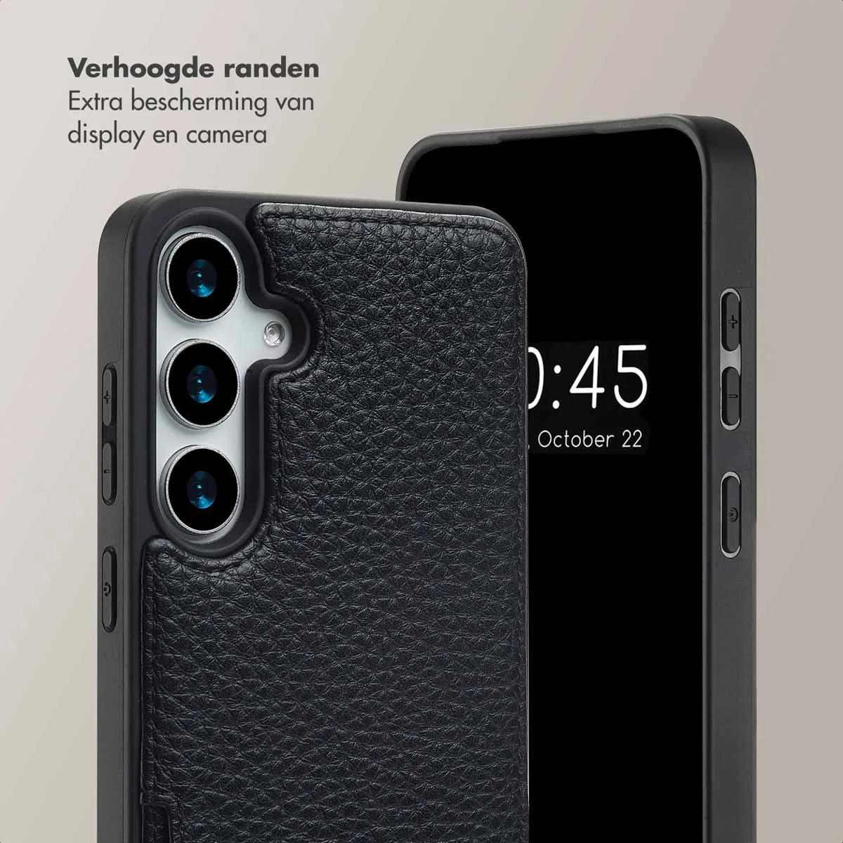 Selencia Hoesje Samsung Galaxy S24/S25 Plus - 2 Pasjes - Zwart