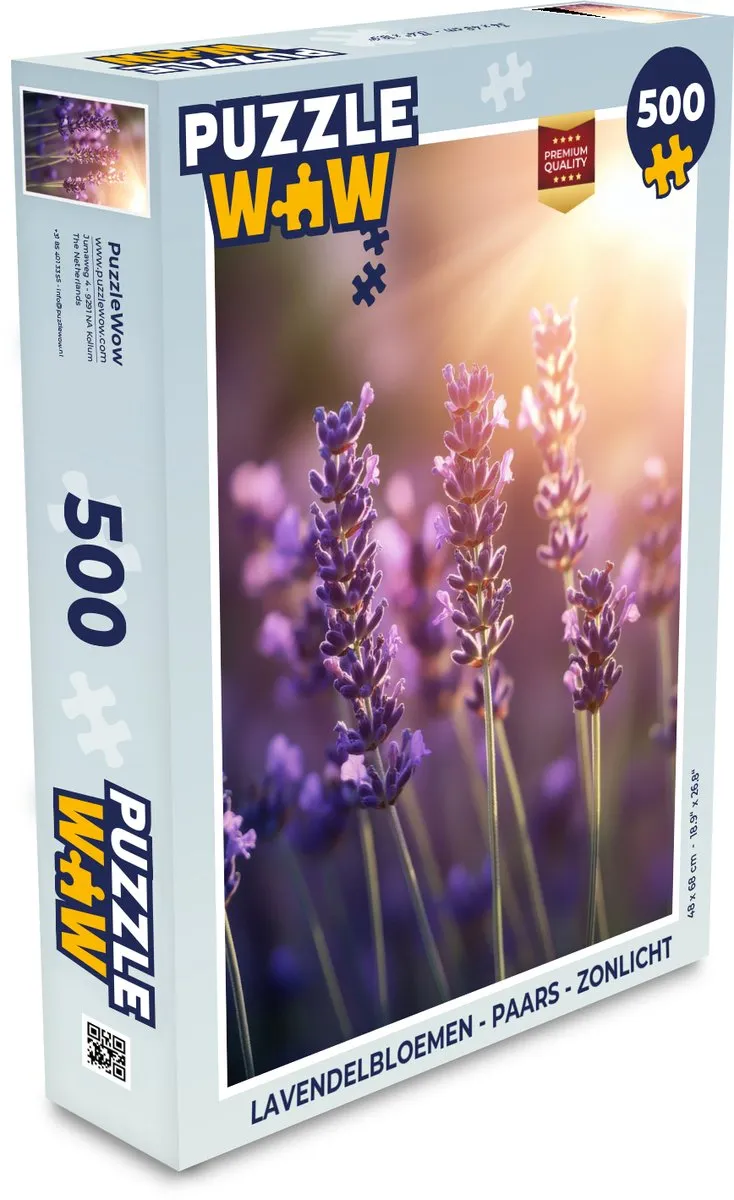 PuzzleWow Lavendelbloemen Legpuzzel 500 Stuks