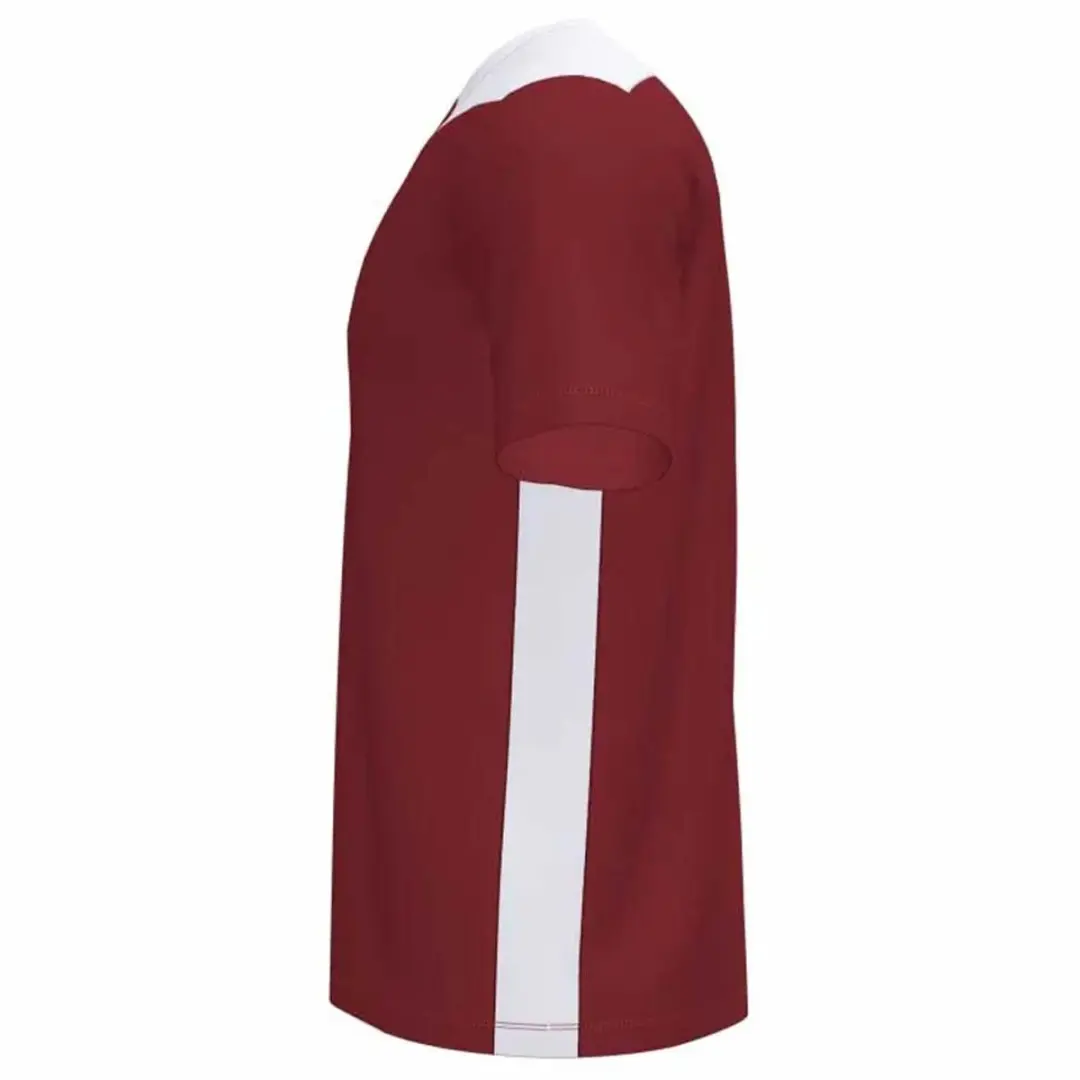 Joma Championship VI Shirt Korte Mouw Heren - Bordeaux / Wit | Maat: S