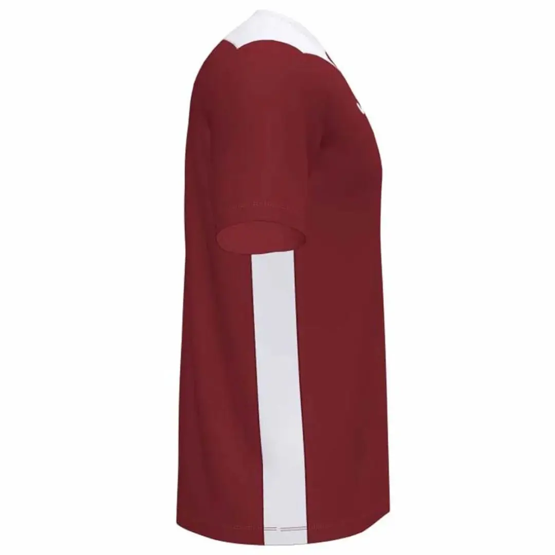 Joma Championship VI Shirt Korte Mouw Heren - Bordeaux / Wit | Maat: S