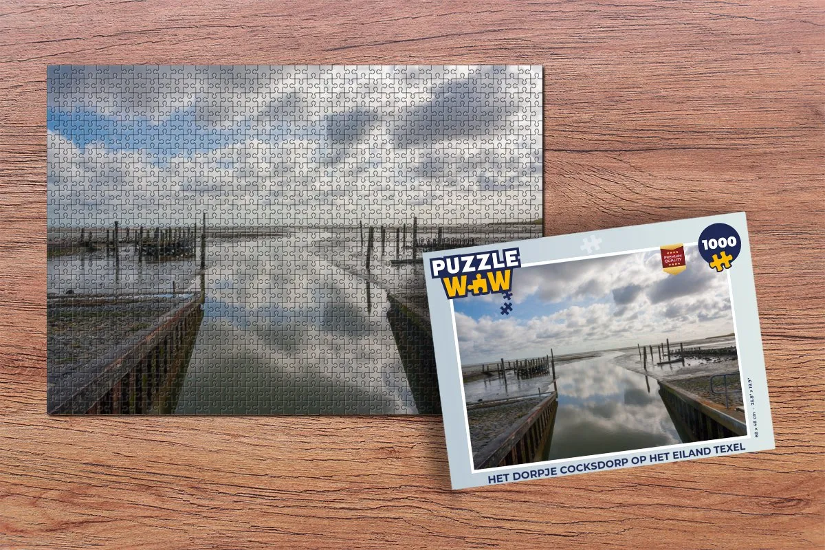 PuzzleWow Het dorpje Cocksdorp Texel Legpuzzel 1000 Stuks - Multicolor