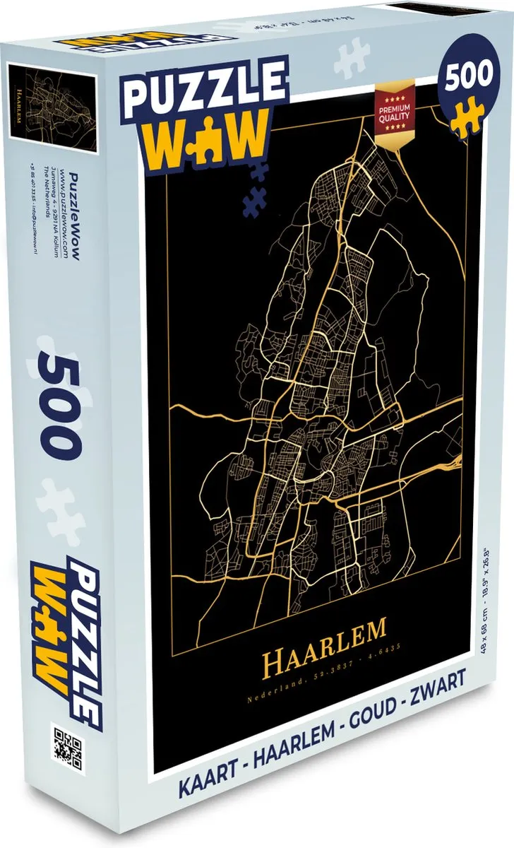 PuzzleWow Haarlem Legpuzzel 500 Stuks - Multicolor