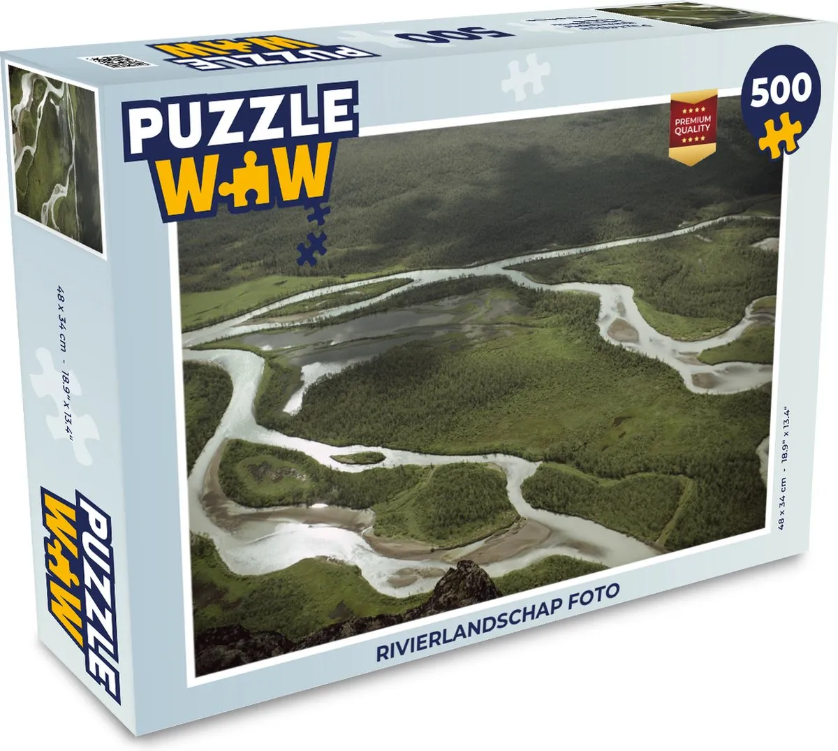 PuzzleWow Rivierlandschap Legpuzzel 500 Stuks