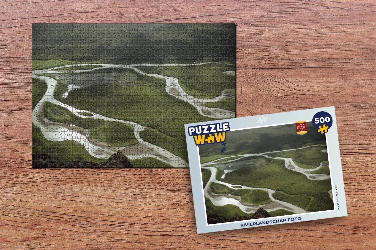 PuzzleWow Rivierlandschap Legpuzzel 500 Stuks - Multicolor