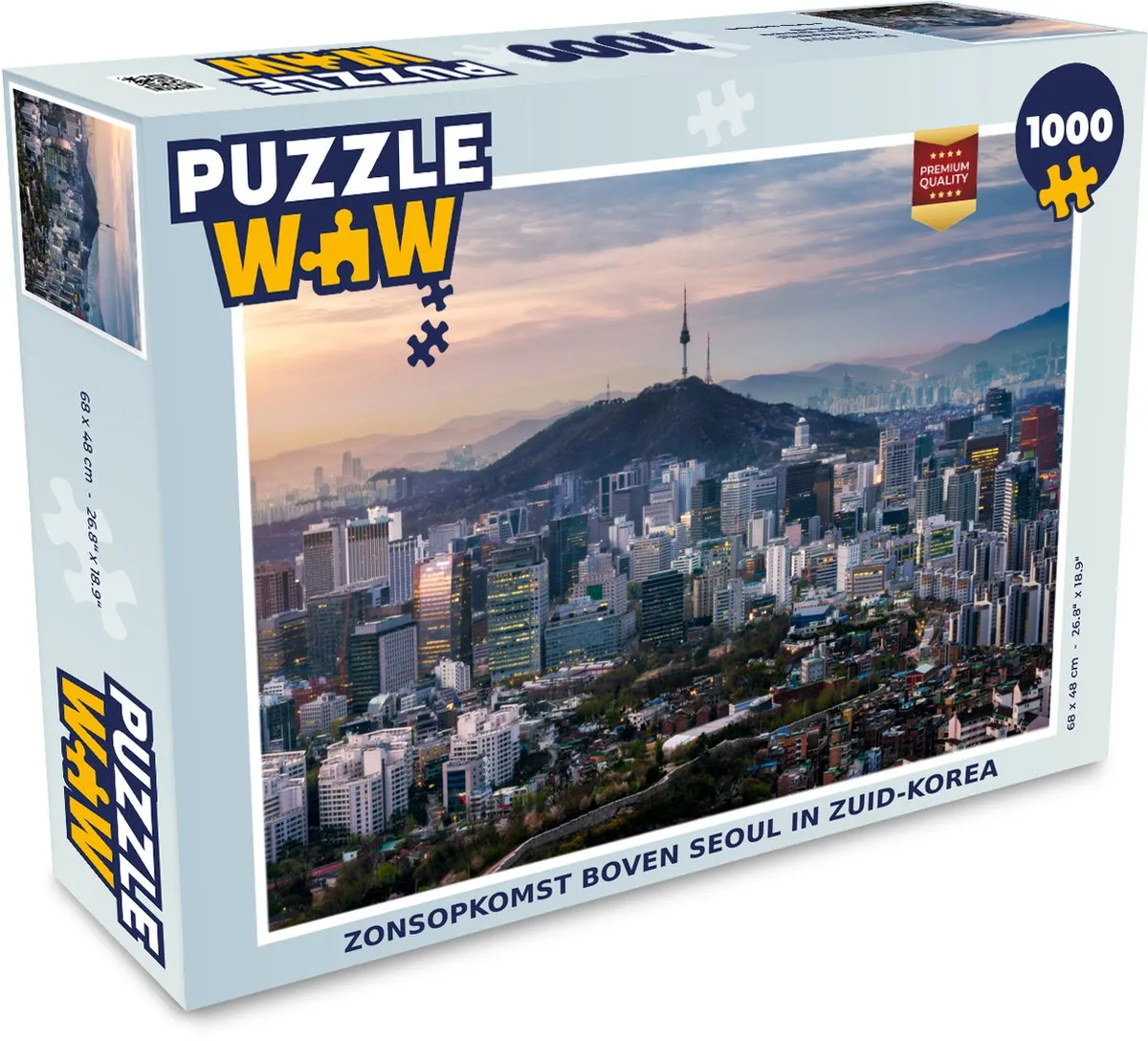 PuzzleWow Legpuzzel Zonsopkomst boven Seoul 1000 Stuks