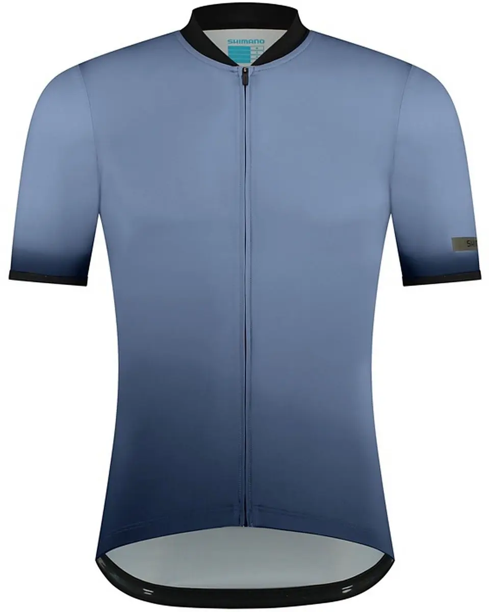 Shimano Evolve Avventura Korte Mouw Wielertrui Blauw S Man