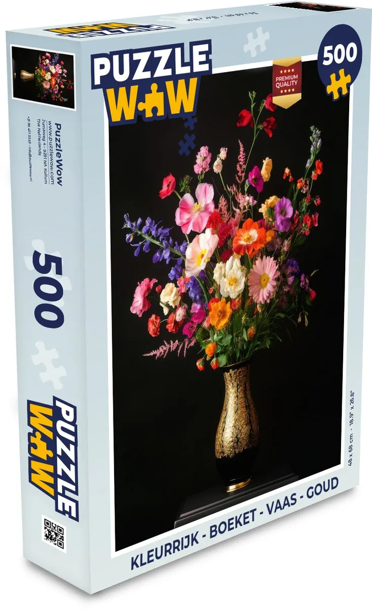 PuzzleWow Kleurrijk Boeket Legpuzzel 500 Stuks