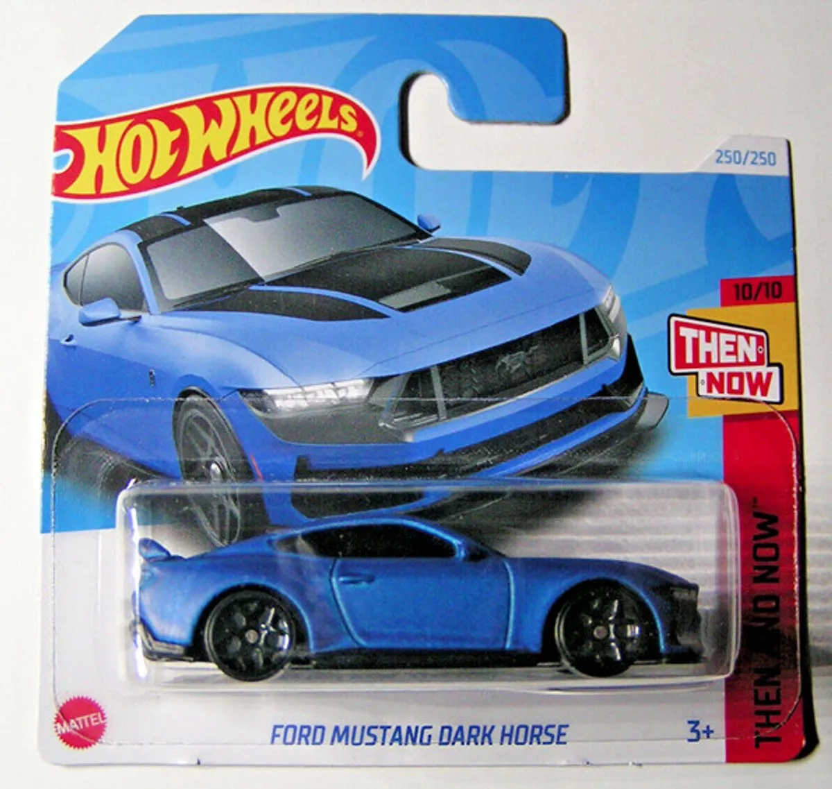 Hot Wheels Ford Mustang Dark Horse Mat Blue HW Then And Now 21A