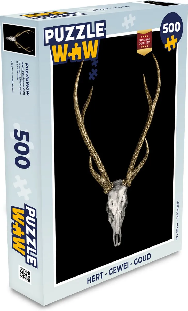 PuzzleWow Hert Gewei Legpuzzel 500 Stuks