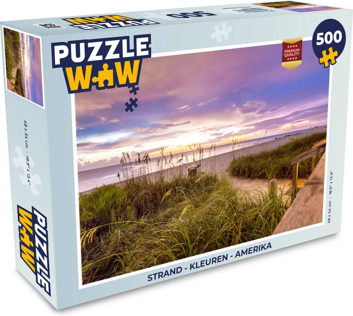 PuzzleWow Strand Amerika Legpuzzel 500 Stuks