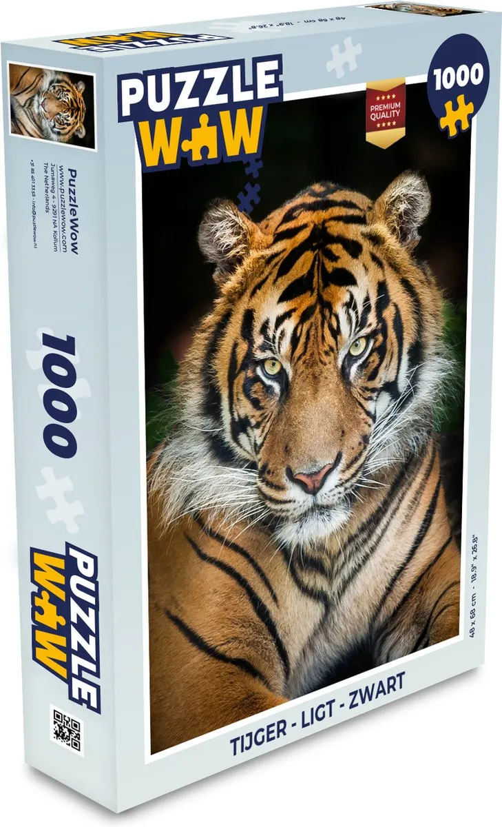 PuzzleWow Tijger Legpuzzel 1000 Stuks