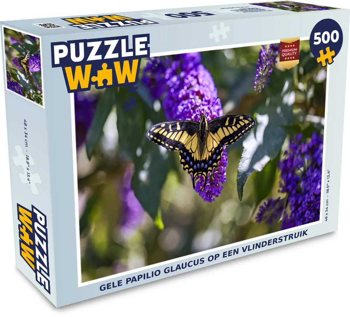 PuzzleWow Vlinderstruik Puzzel - 500 Stuks - Multicolor