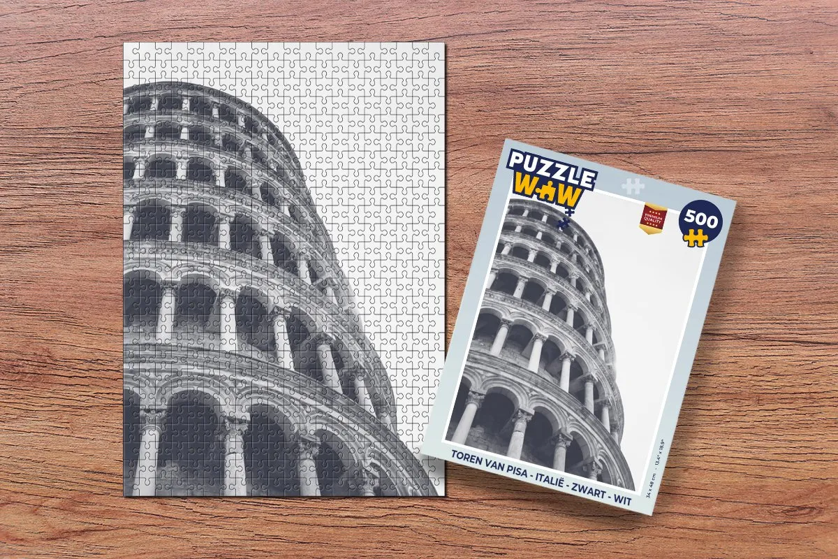 PuzzleWow Toren van Pisa Legpuzzel 500 Stuks - Multicolor