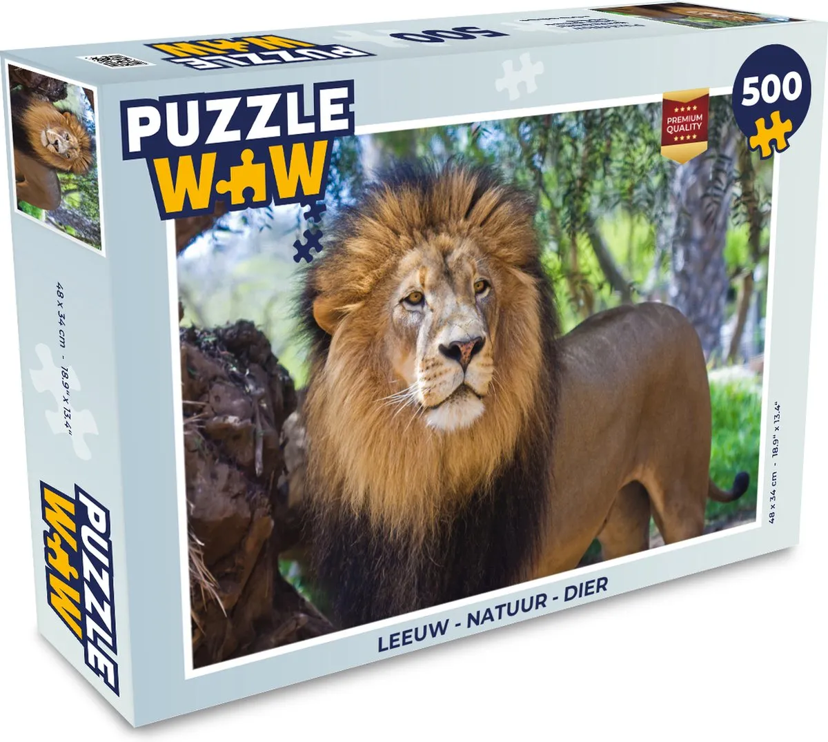 PuzzleWow Leeuw Natuur Legpuzzel 500 Stuks