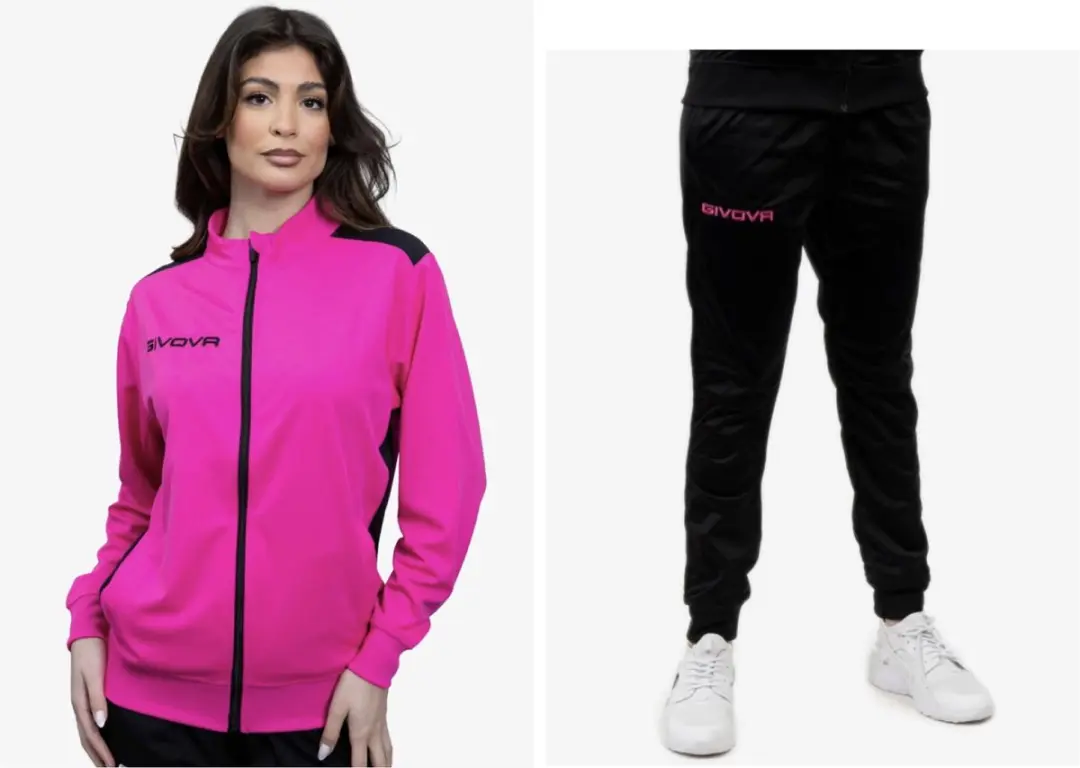 Trainingspak Zwart/Fuchsia Roze, GIVOVA, maat XL, unisex