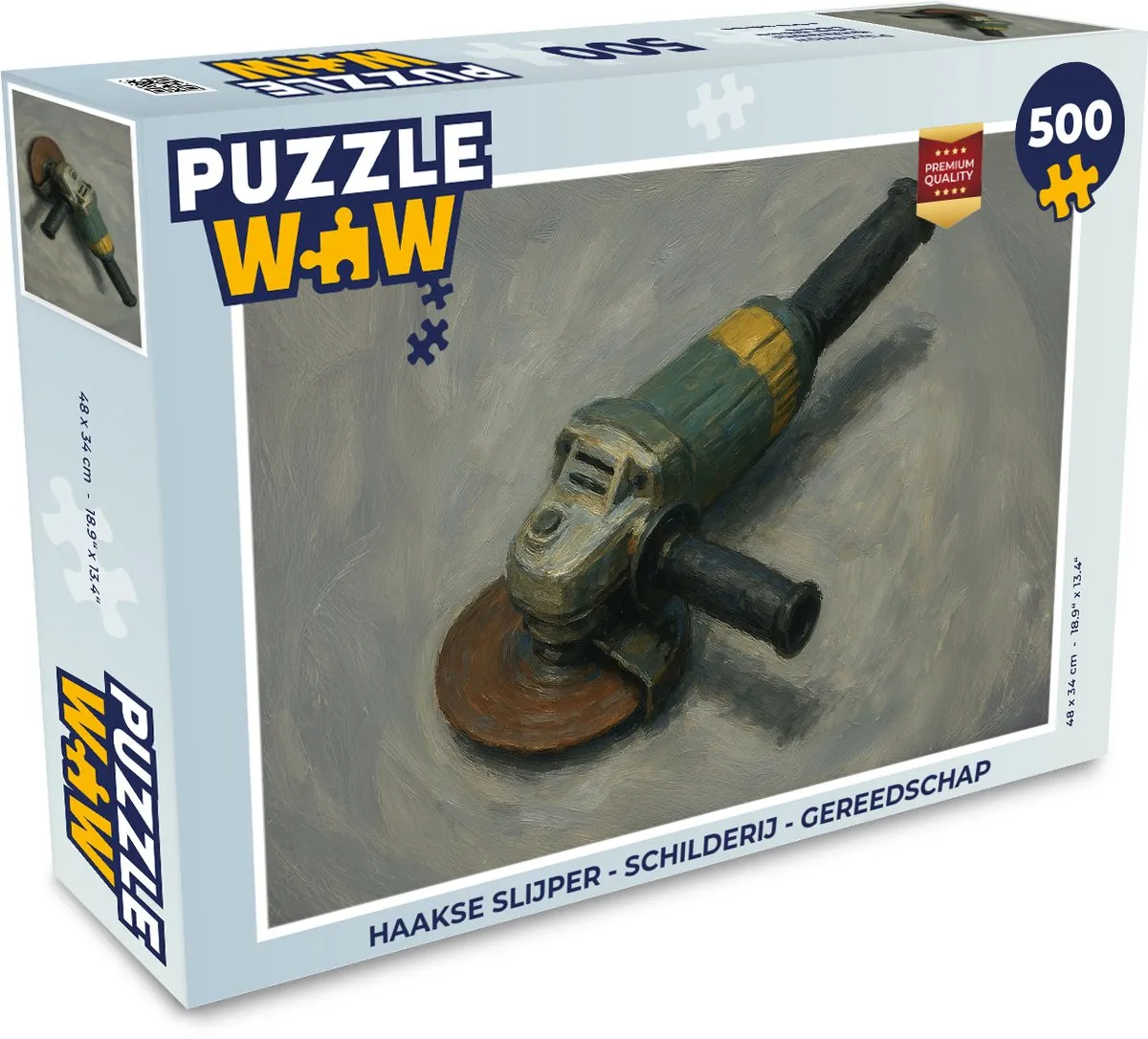 PuzzleWow Haakse Slijper Legpuzzel 500 Stuks - Multicolor