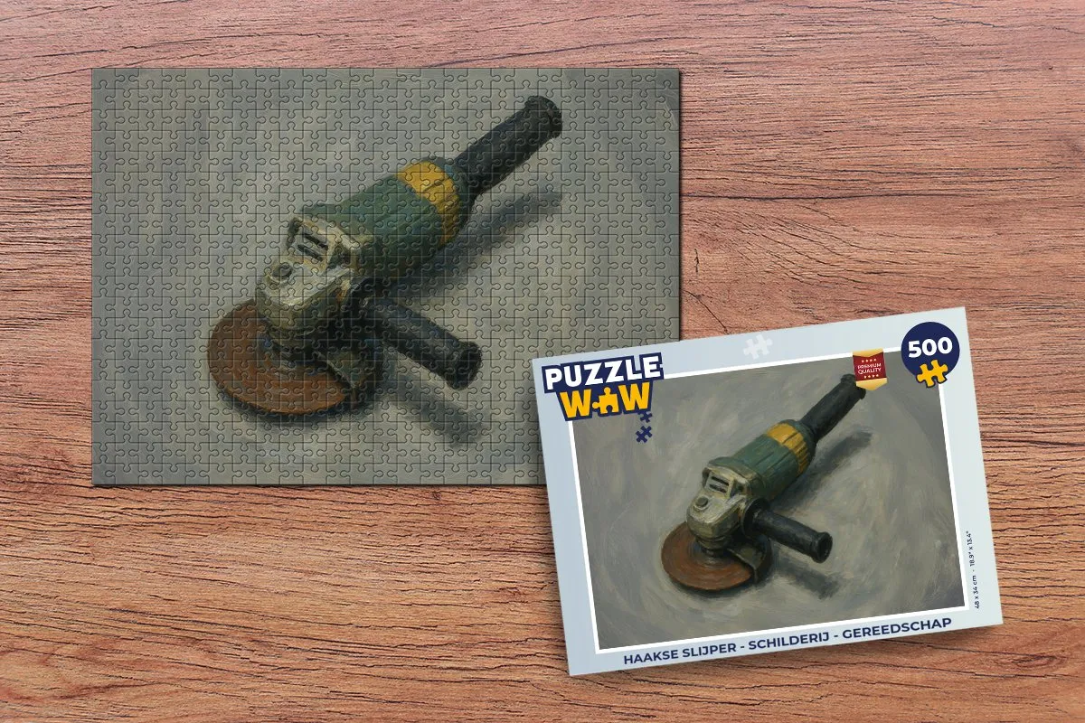 PuzzleWow Haakse Slijper Legpuzzel 500 Stuks - Multicolor