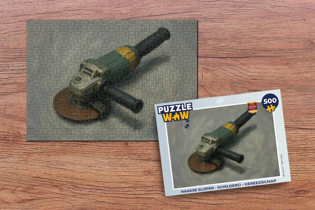 PuzzleWow Haakse Slijper Legpuzzel 500 Stuks - Multicolor