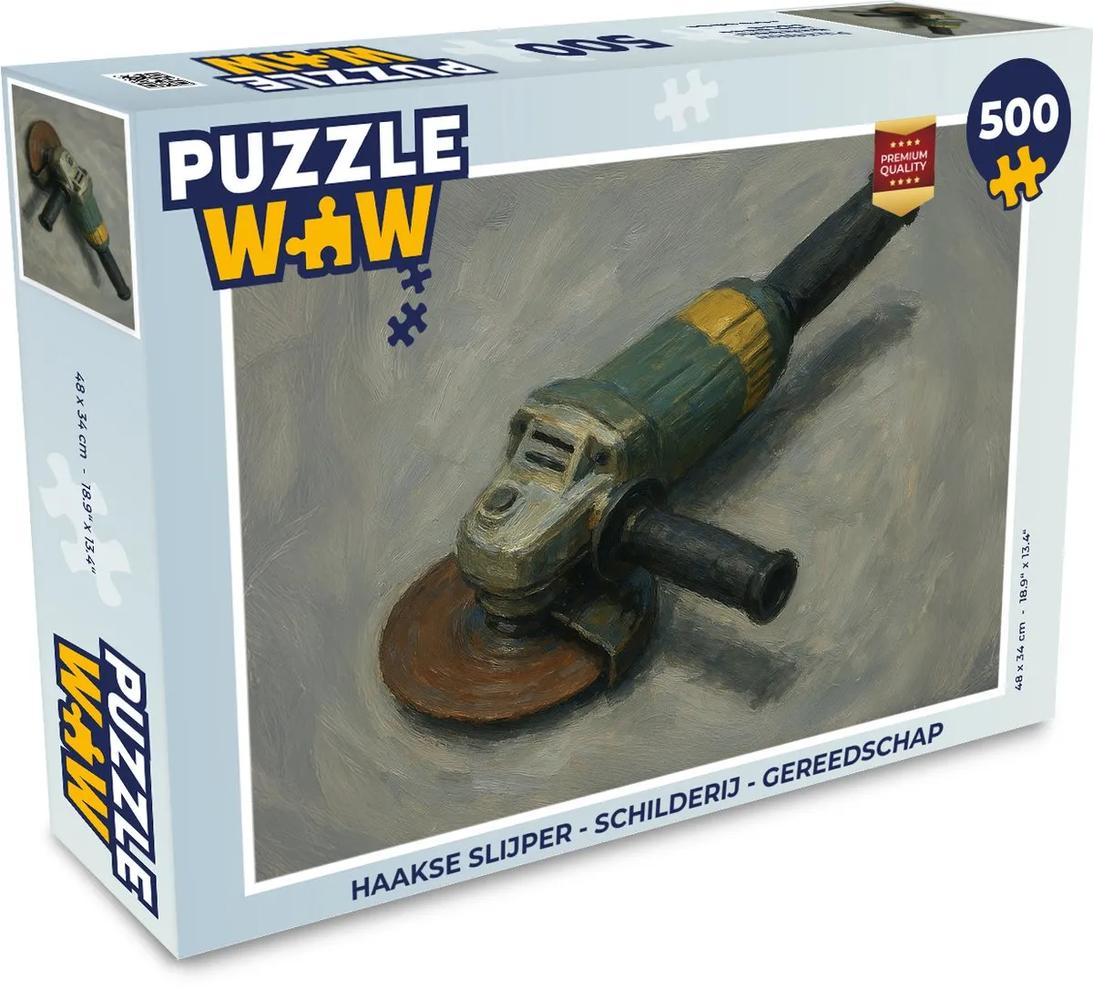 PuzzleWow Haakse Slijper Legpuzzel 500 Stuks - Multicolor