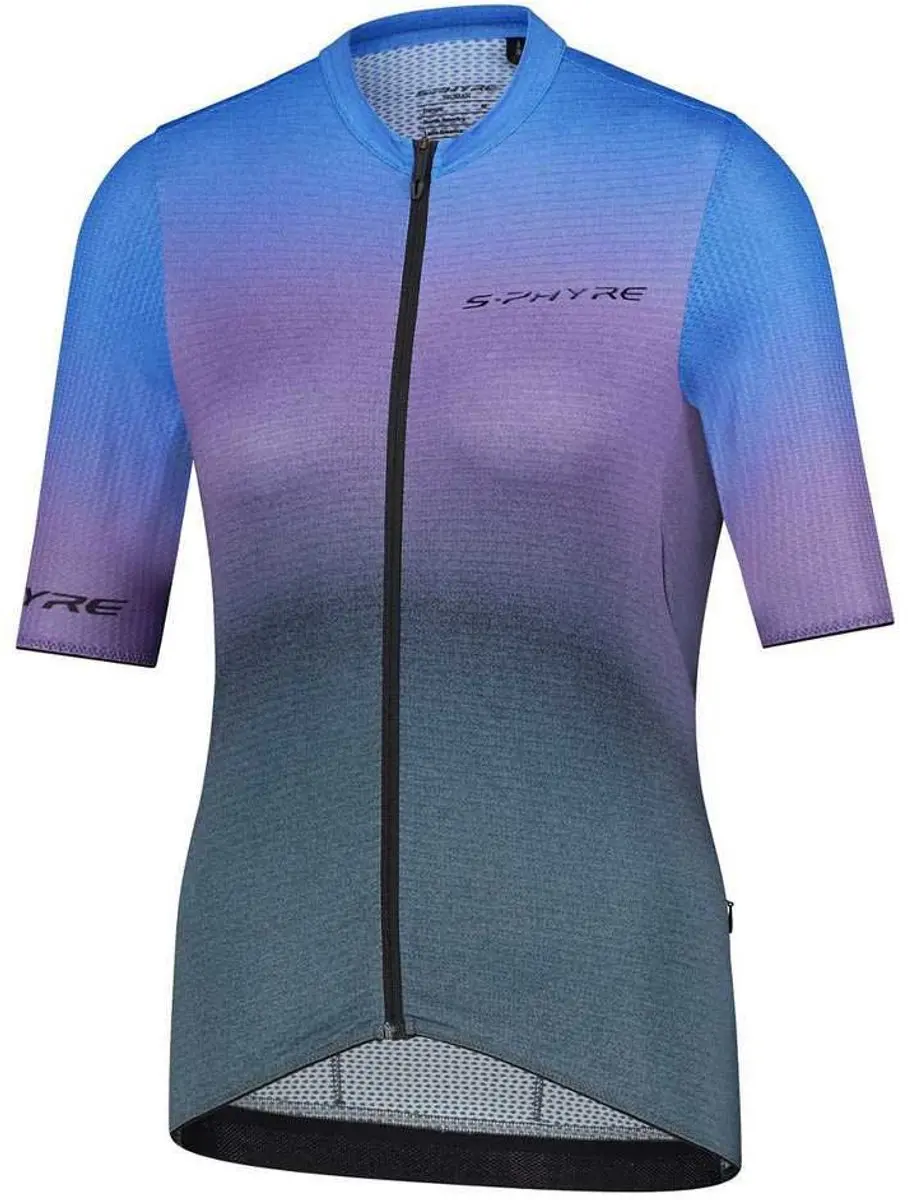 Shimano S-phyre Leggera Korte Mouw Wielertrui Blauw,Paars L Vrouw