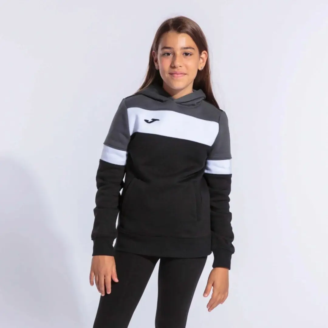 Joma Crew IV Hoodie - Zwart - Maat 11-12 - afbeelding 3 van 6