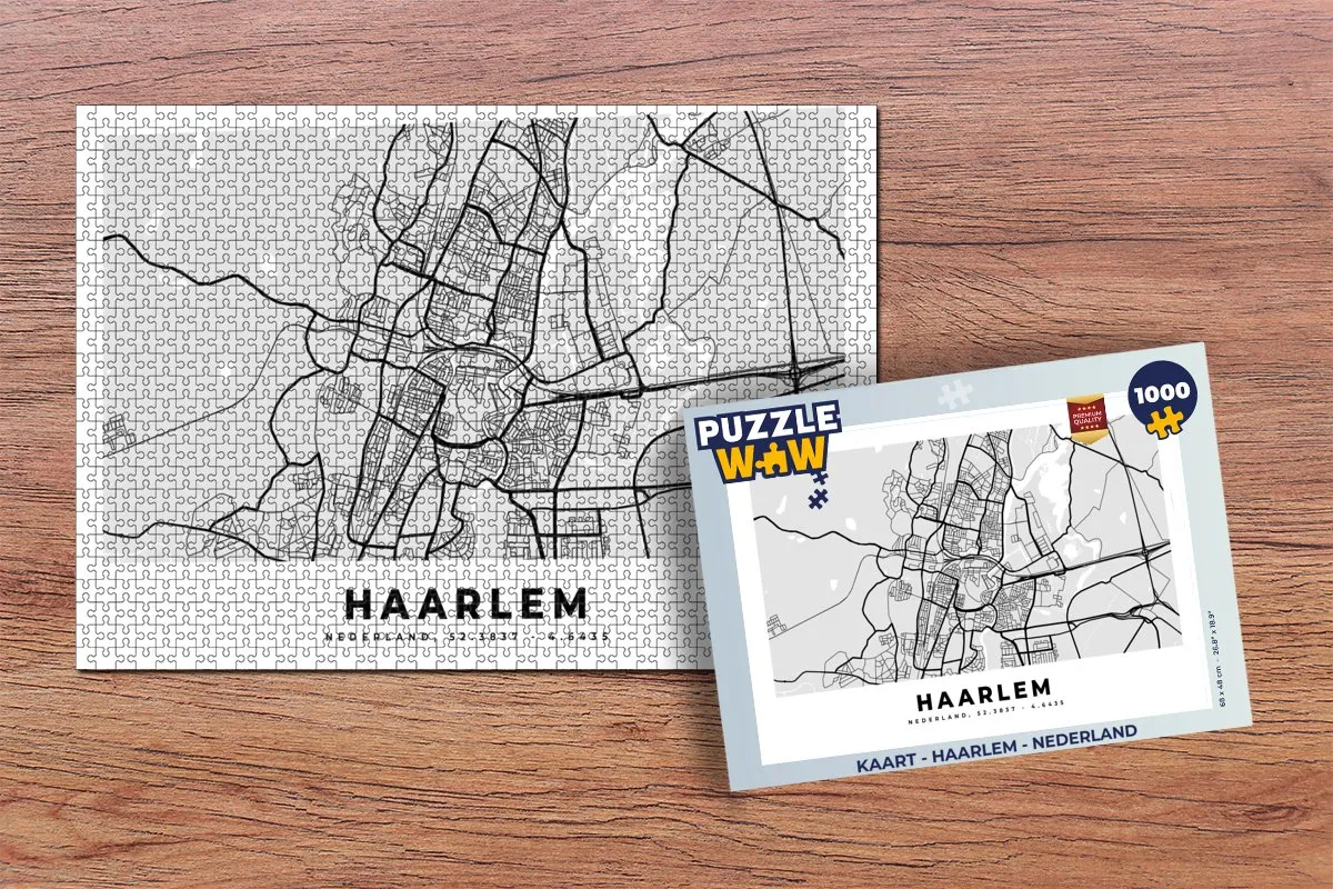 PuzzleWow Haarlem Nederland Legpuzzel 1000 Stuks - Multicolor