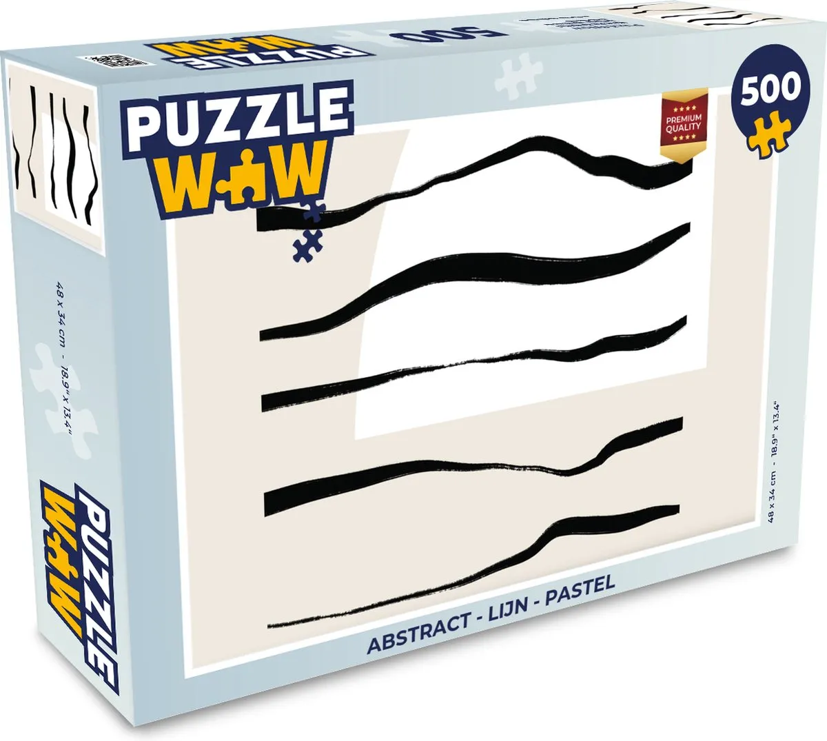 PuzzleWow Abstract Legpuzzel 500 Stuks - Multicolor