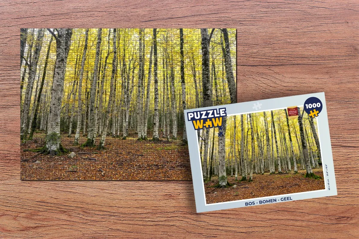 PuzzleWow Bos Bomen Legpuzzel 1000 Stuks - Multicolor