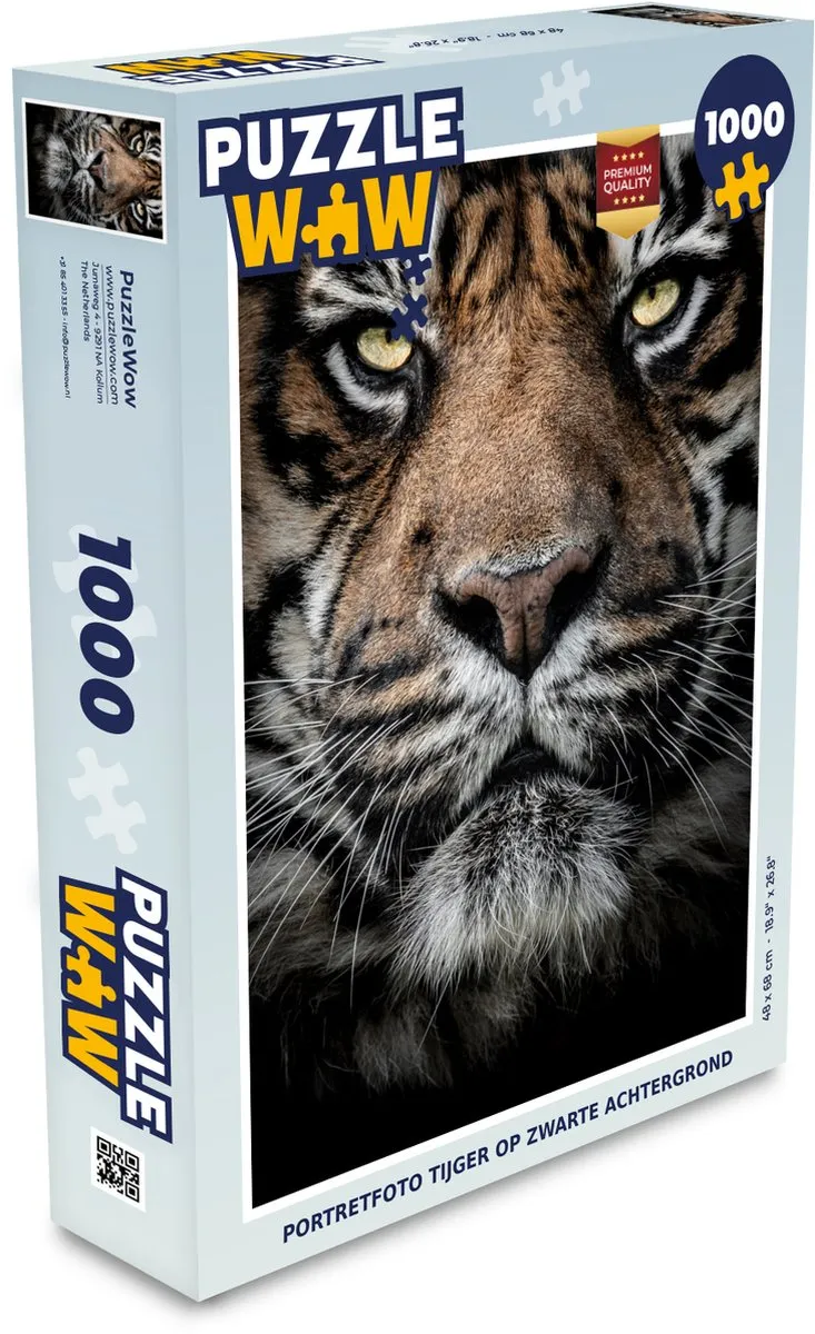 PuzzleWow Legpuzzel Portretfoto Tijger