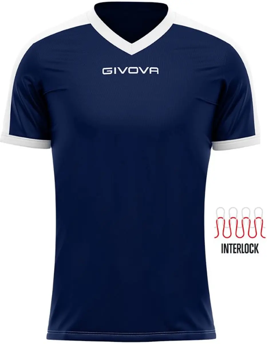 Givova Revolution Sportshirt - XL - Blauw-wit