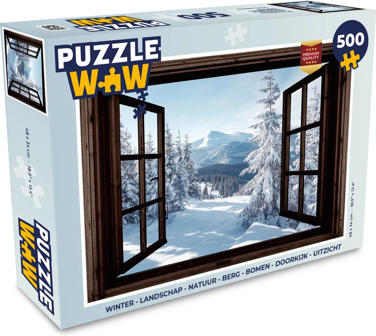 PuzzleWow Winter Landschap Legpuzzel 500 Stuks - Bomen