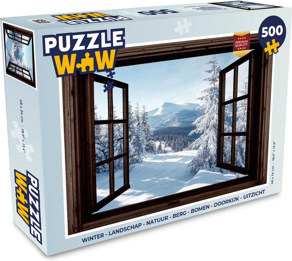 PuzzleWow Winter Landschap Legpuzzel 500 Stuks