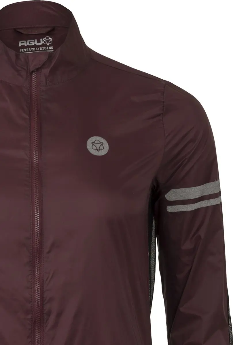 AGU Essential Windjack Dames - Bruin L - Winddicht Waterafstotend