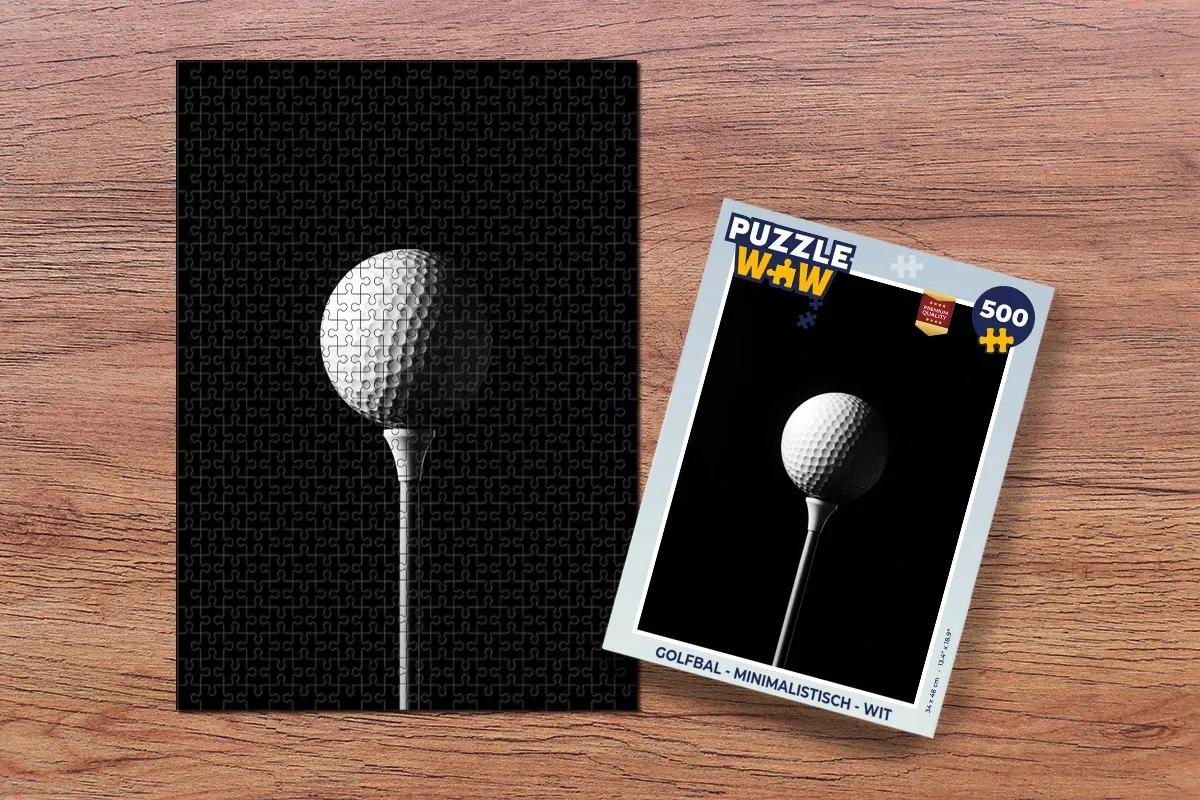PuzzleWow Golfbal Minimalistisch Legpuzzel 500 Stuks - MPN 8721373927450