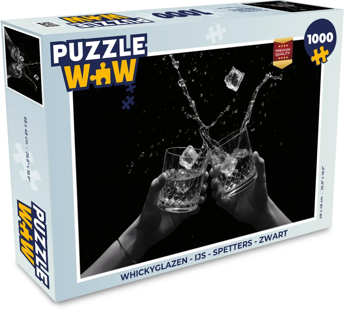 PuzzleWow Whickyglazen Legpuzzel 1000 Stuks