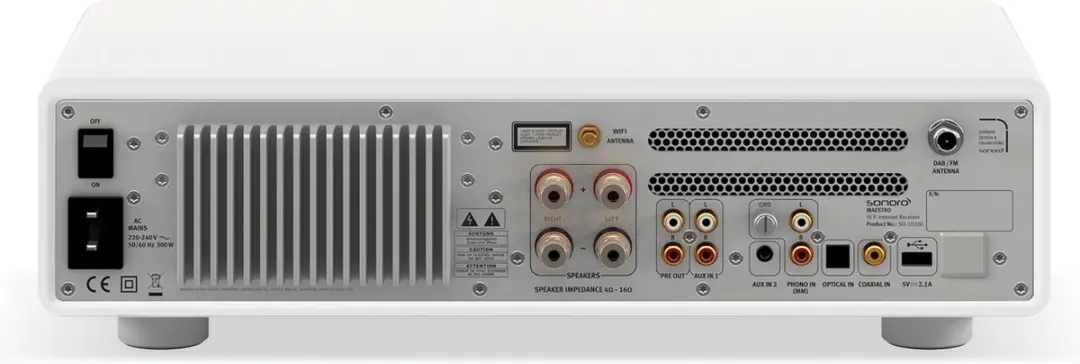 Sonoro Maestro Zilver/Wit - 200W Audioversterker