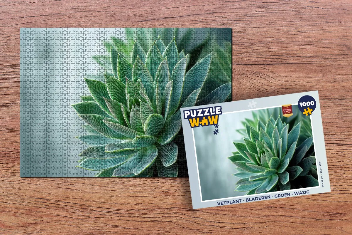 PuzzleWow Vetplant Legpuzzel 1000 Stuks - Groen