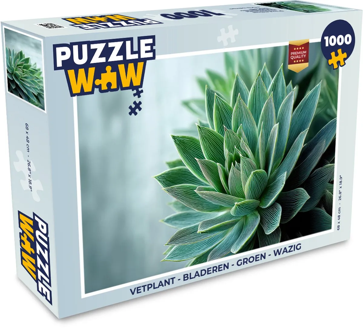 PuzzleWow Vetplant Legpuzzel 1000 Stuks - Groen
