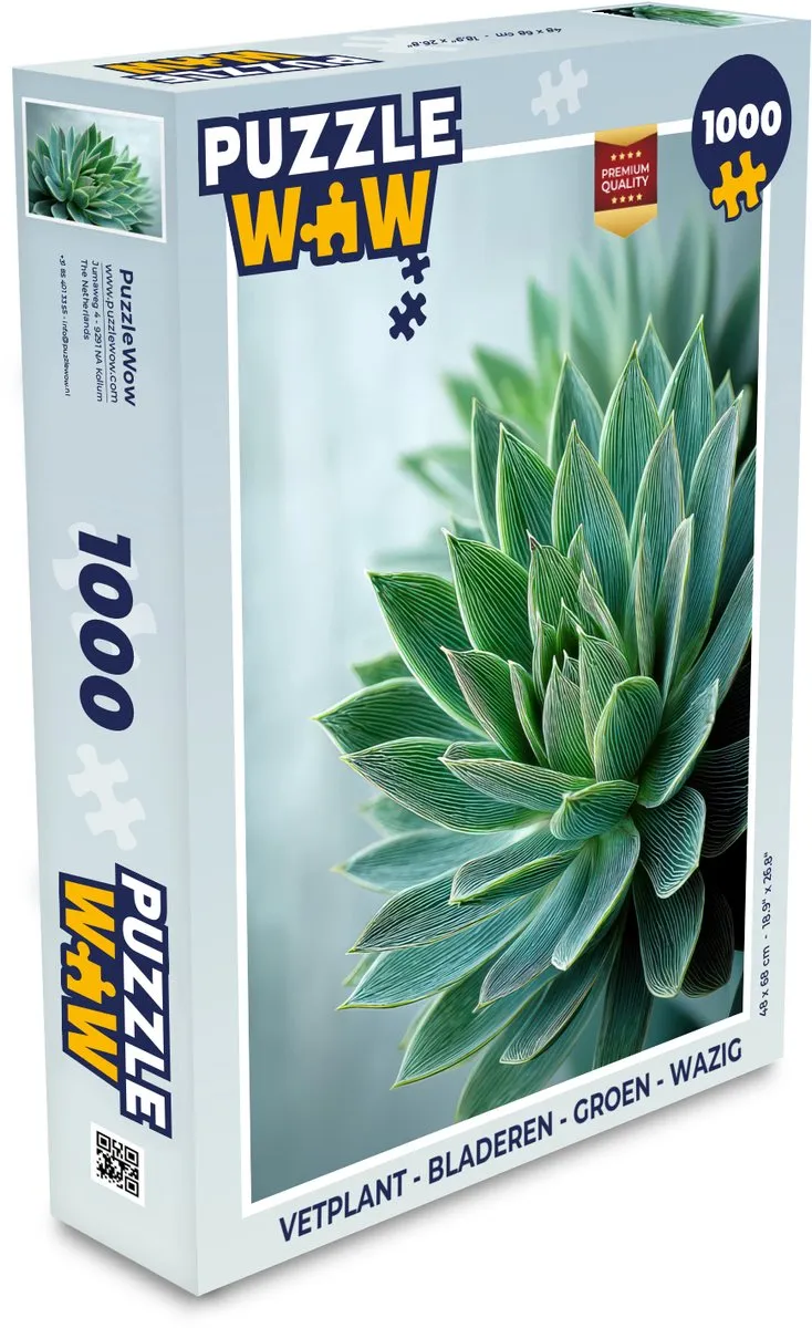 PuzzleWow Vetplant Legpuzzel 1000 Stuks