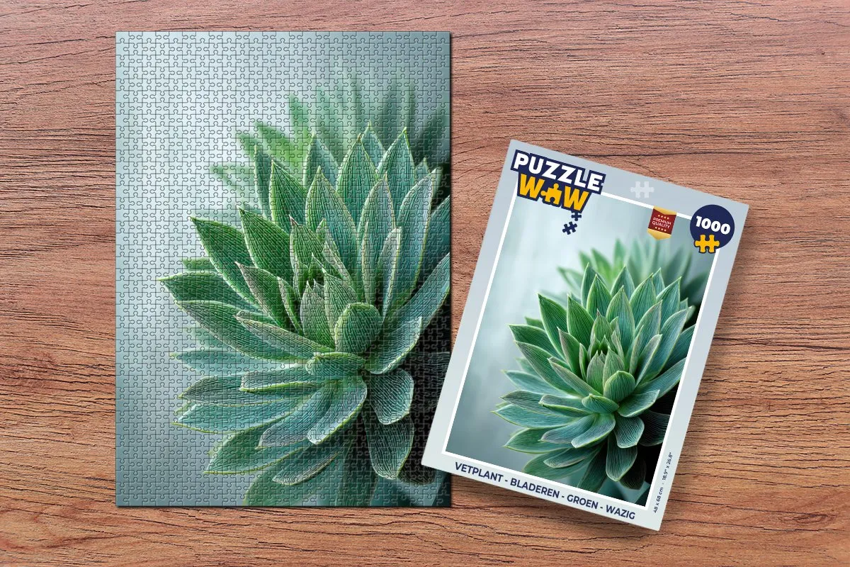 PuzzleWow Vetplant Legpuzzel 1000 Stuks - Groen