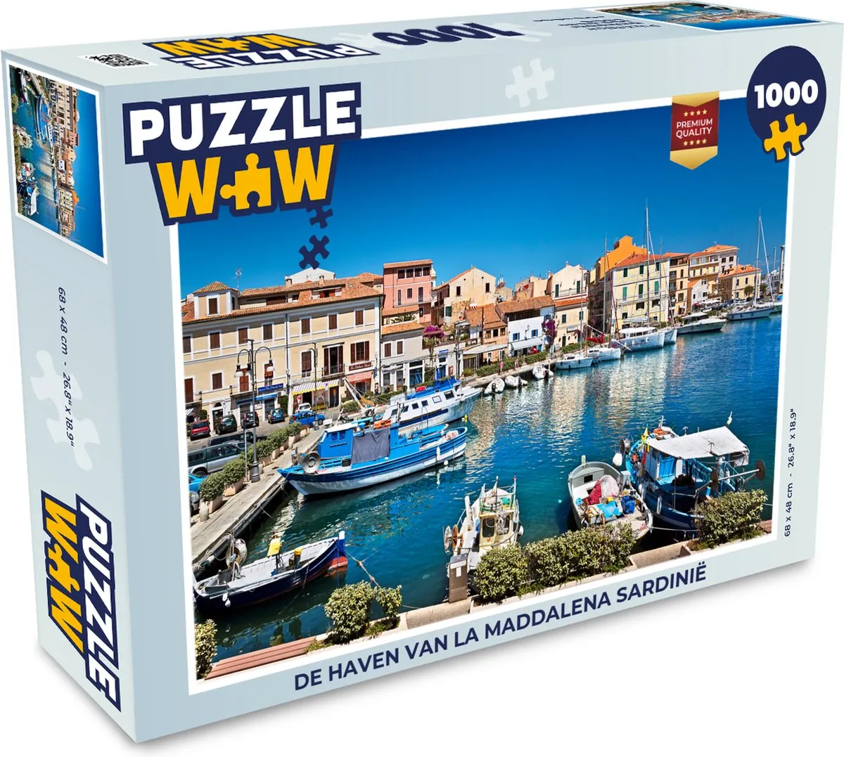 PuzzleWow De haven van La Maddalena Sardinië Legpuzzel 1000 Stuks