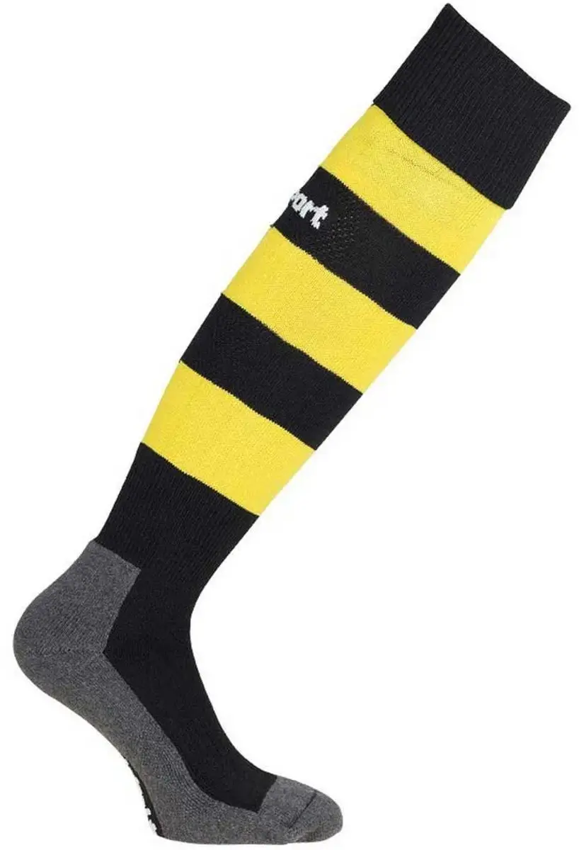 Uhlsport Team Pro Essential Stripe Voetbalkousen 37-40 - Zwart/Geel