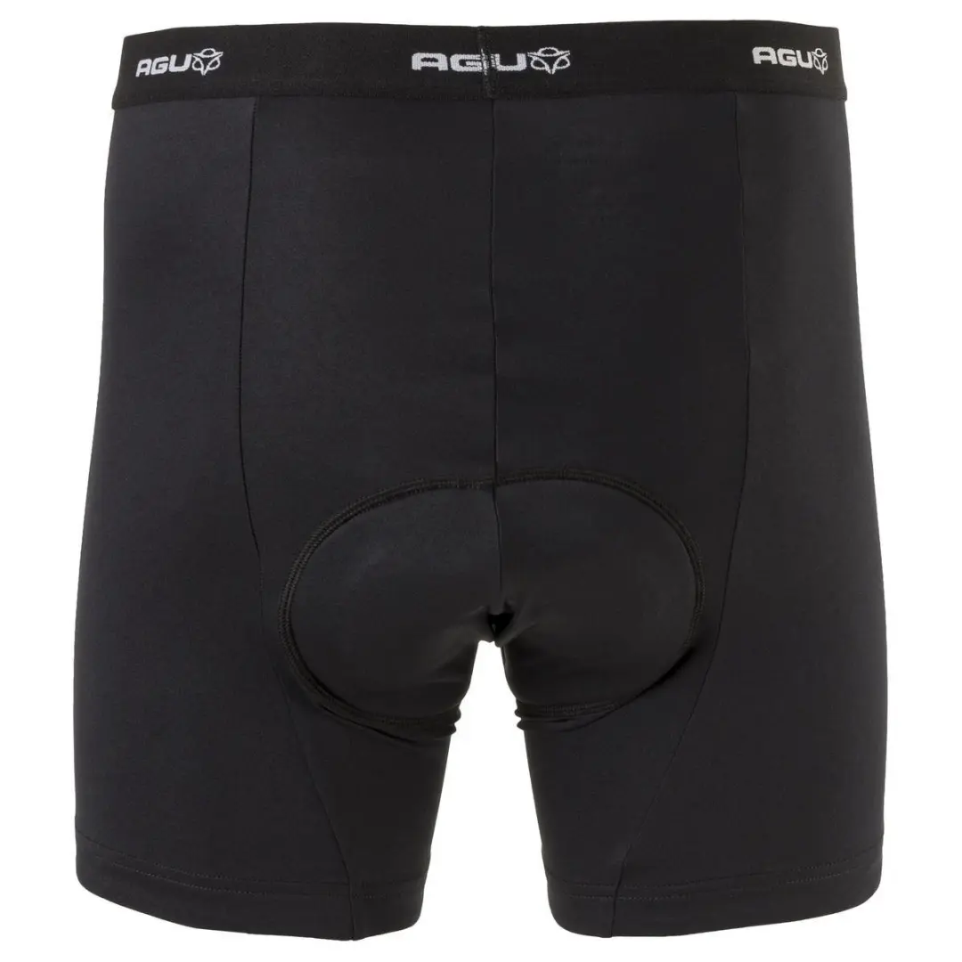 AGU Undershort - Fietsonderbroek met zeem - Heren - Black - S - Green 95 Zeem - Elastische tailleband - 100% Polyester