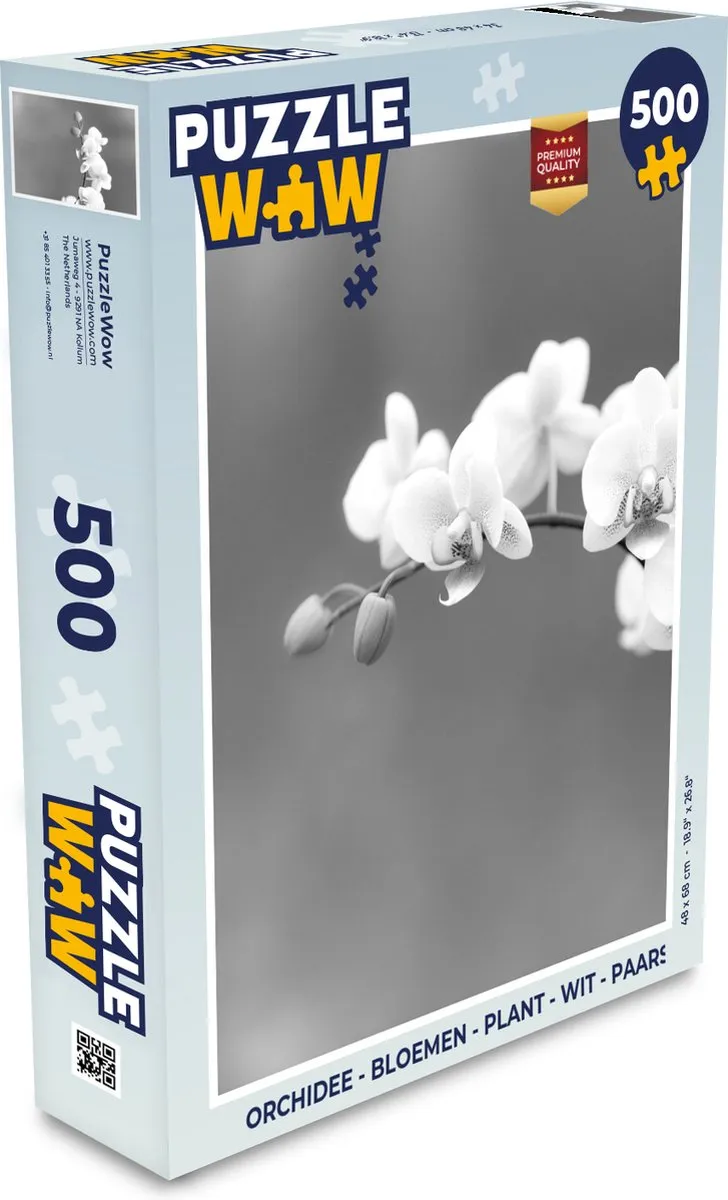 PuzzleWow Orchidee Legpuzzel 500 Stuks - Multicolor