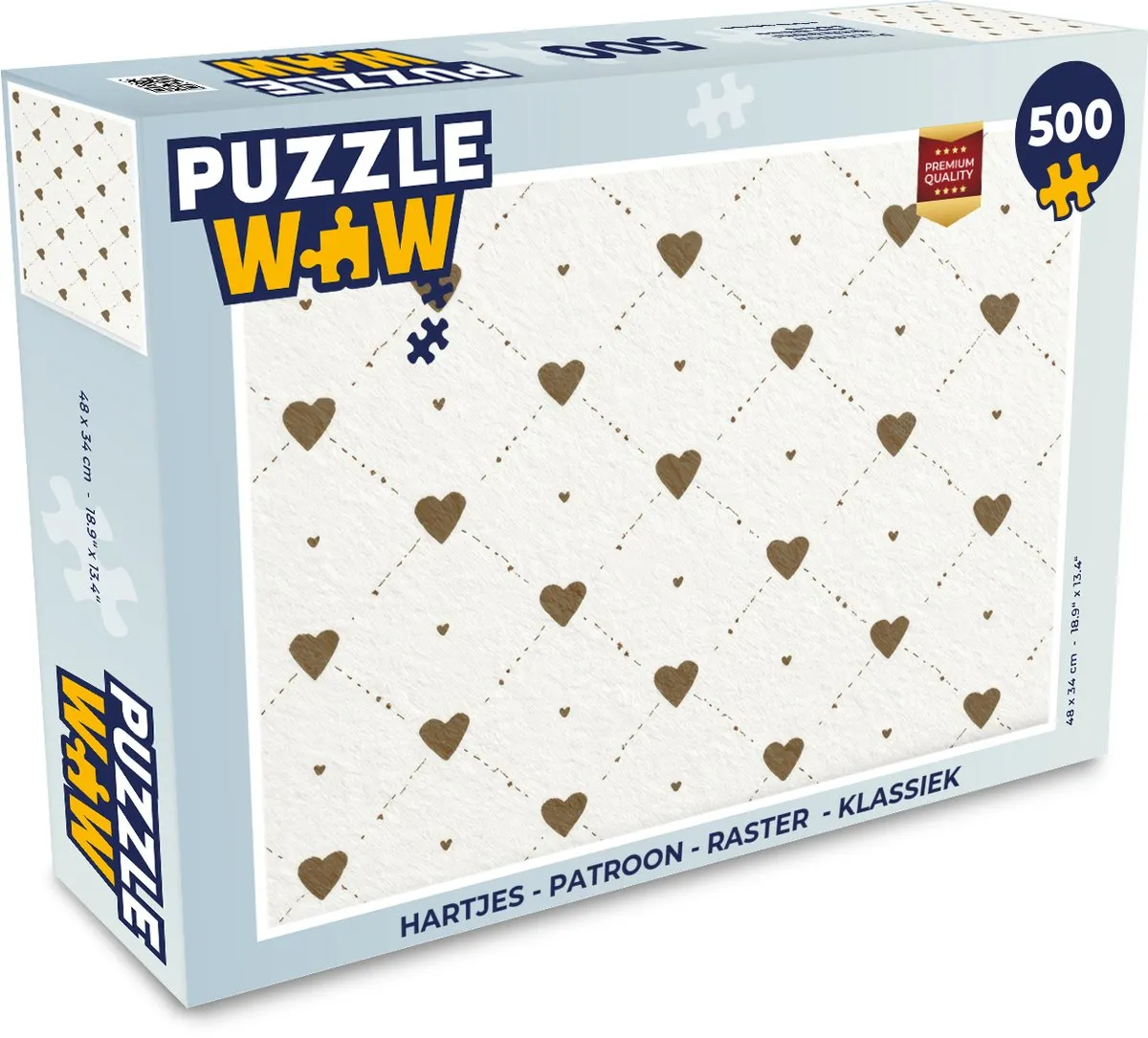 PuzzleWow Hartjes Legpuzzel 500 Stuks