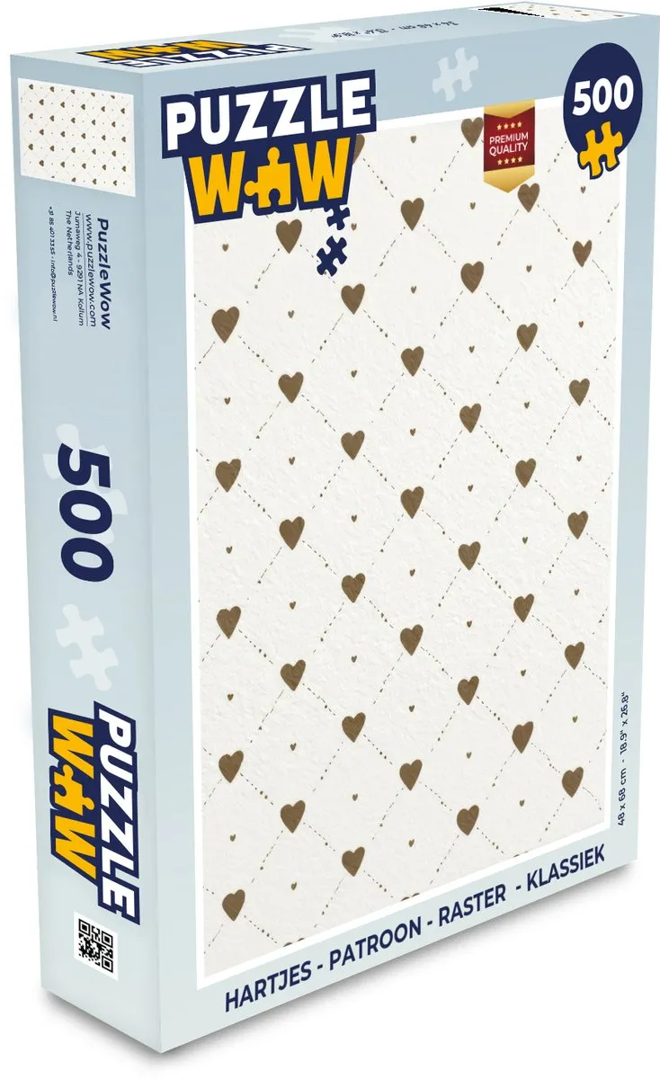 PuzzleWow Hartjes Legpuzzel 500 Stuks - Multicolor