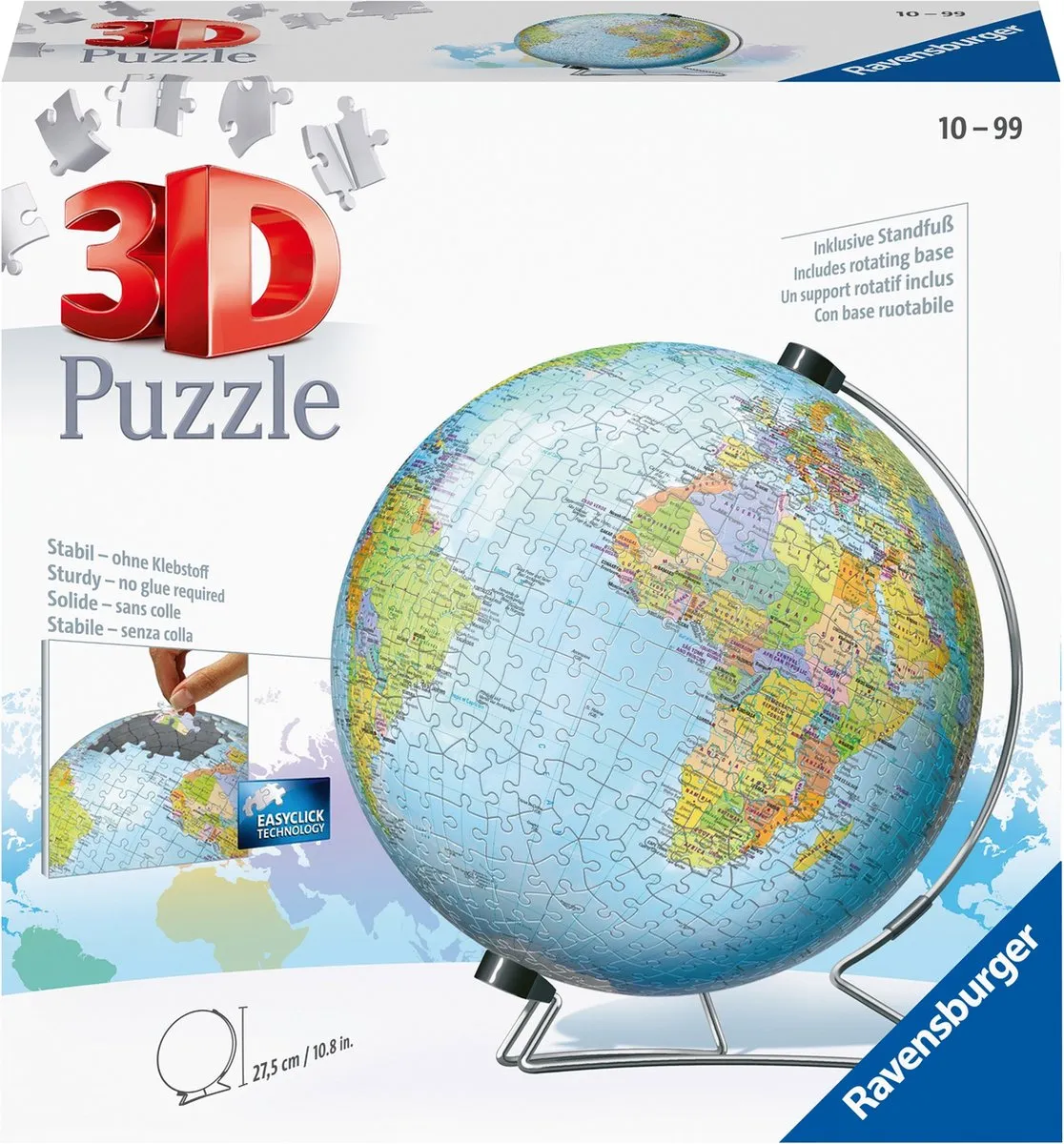 Ravensburger 3D Puzzel De Aarde 540 Stuks - MPN 124367