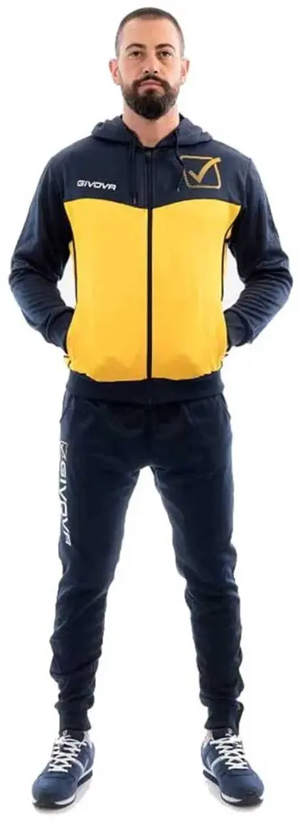 Givova Visa Melange Trainingspak - XS - Geel/Blauw - afbeelding 2 van 2